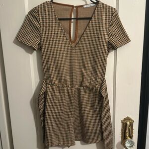 Zara houndstooth romper